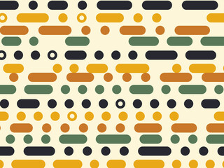 Geometric Rhythm Pattern Dots Dashes Design © iushakovsky