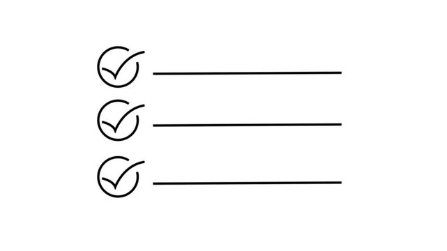 task completion checklist animation completion, schedule,video, plan, management, 4k video.