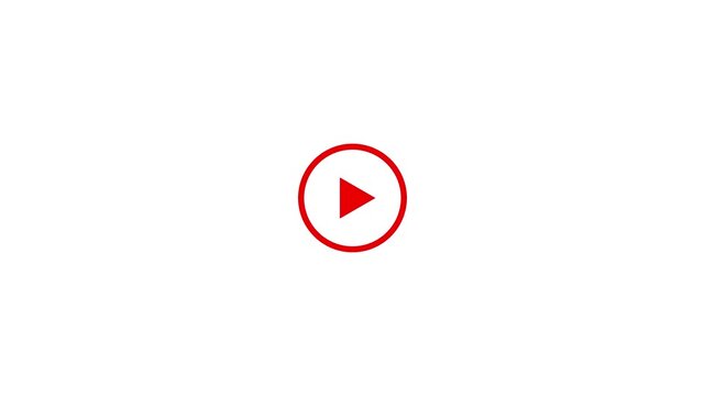 play icon, video play icon for website and mobile design animation on white background,with video play button video animation.