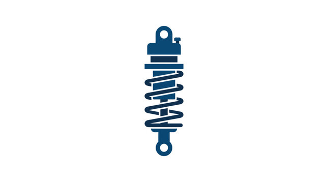 A blue icon representing a mechanical shock absorber for vehicle suspension systems