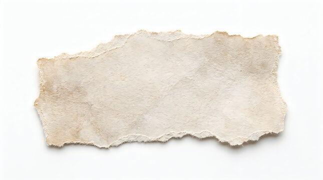 A piece of old vintage torn paper with rough edges and a rustic texture for creative design work