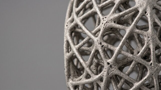 Creative Gray, woven, textured sculpture, abstract art piece, close-up 2k