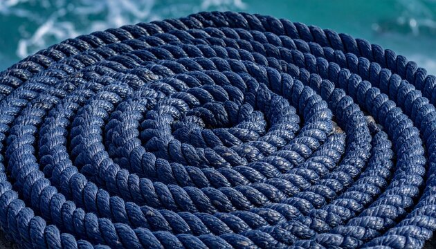 Close-up view of a coiled rope texture pattern.