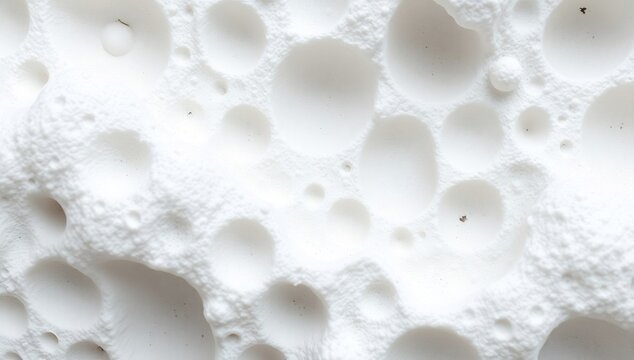 Abstract white volcanic foam surface with rounded pitted texture