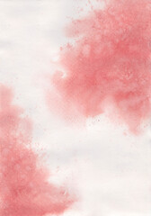 Fototapeta premium Delicate Dusty Rose organic ink bleed on watercolor canvas