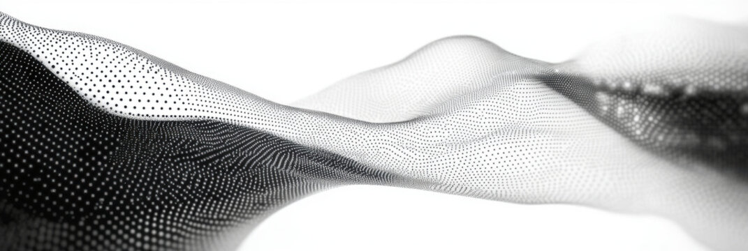 Abstract digital background of points and lines. Glowing grey plexus