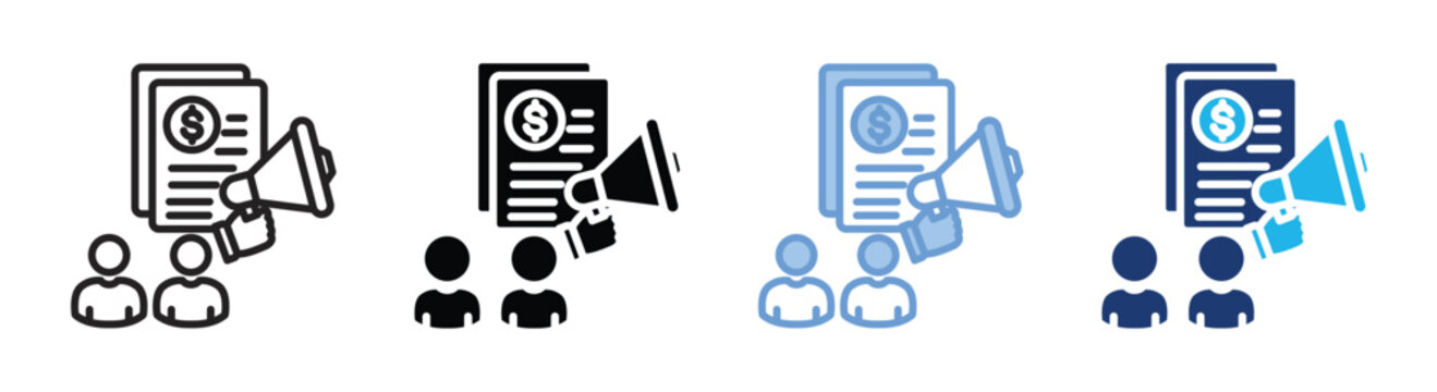 IPO icon set multiple style collection