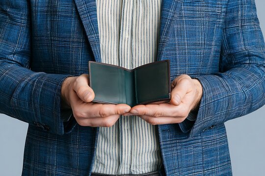 Bankruptcy - Business Person holding an empty wallet