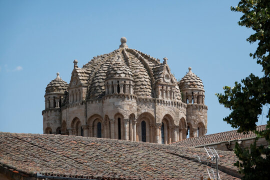 Romanesque dome of Zamora Cathedral in Castilla y Le&oacute;n, Spain