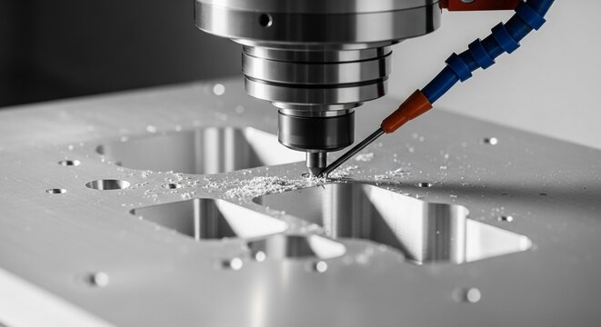Precision CNC Machining: Intricate Metal Pocket Created by Advanced Industrial Milling Technology