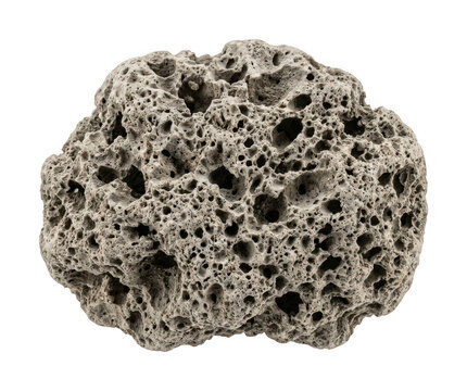Grey volcanic rock png porous pumice rock png lava stone png basalt rock png isolated transparent background image