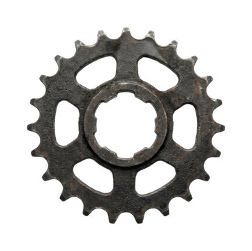 Industrial metal gear png weathered metal gear png dark metal gear png vintage isolated transparent background image