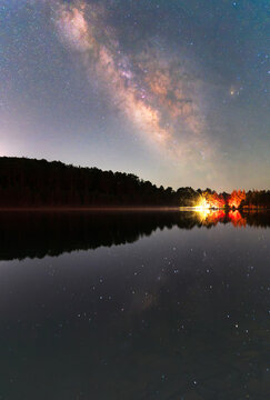 Reflection of Milkyway at Prodromos Dam, Cyprus