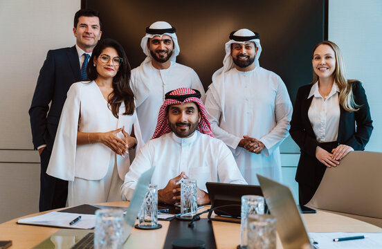 Diverse business team collaborating during a corporate meeting