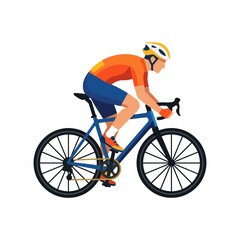 Obraz premium Cyclist Riding Bicycle - Sport and Fitness