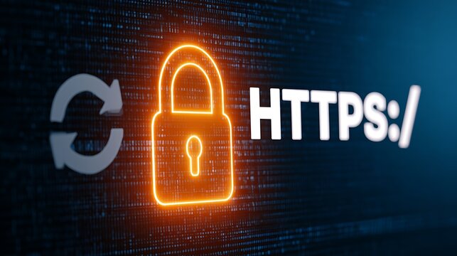 Closeup on LCD screen with focus on www padlock. Internet security cybersecurity concept. 3d illustration