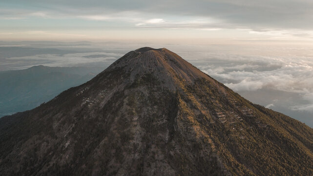 Acatenango Volcano Above the Clouds at Sunrise