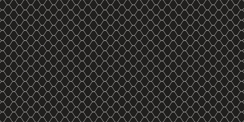 Fishing or soccer net. Repeated hexagon pattern. Black wired mesh texture isolated on white background.ilustrasion modern. © Arjun