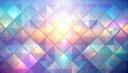 Obraz premium Ethereal Gradient Diamond Background with Radiant Rhombus Crystals, Light Flares, and Holographic Color Reflections for Fantasy Smartphone Wallpapers