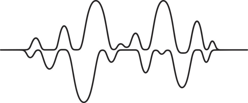 Two superimposed fluctuating black line waveforms against a white background
