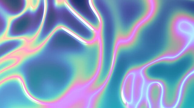 Blue Opal Liquid Veins Abstract Motion Background Loop 4K