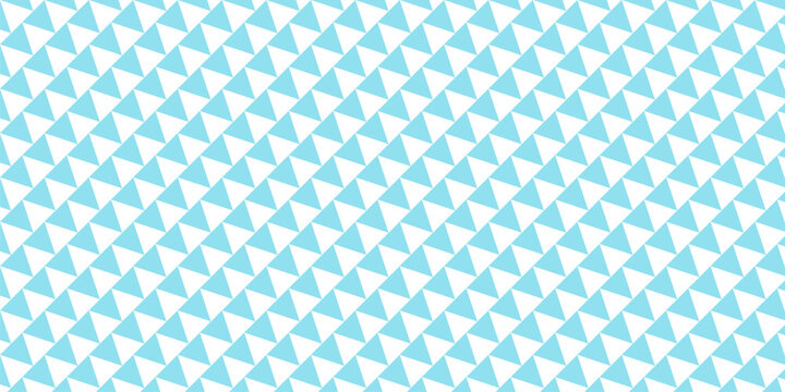Seamless light blue triangle pattern, geometric tile background, minimal vector