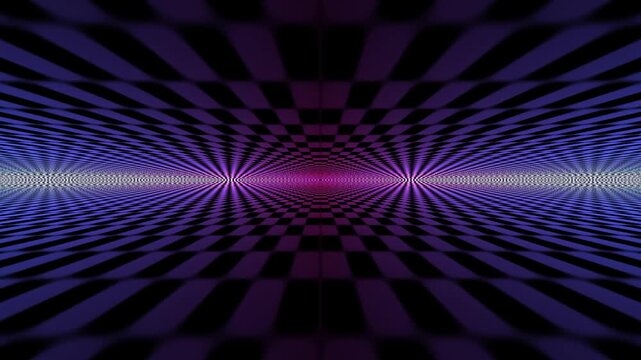 Neon Prism Corridor Futuristic Motion Background 4K