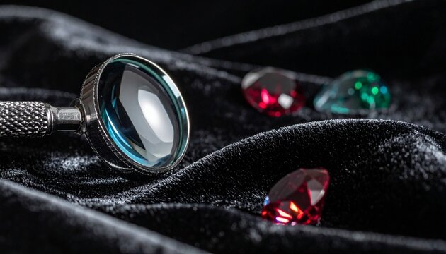 Close-up of vintage camera lens with colorful bokeh lights.