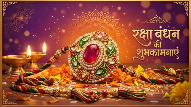 Rakhi, Indian brother and sister festival Raksha Bandhan concept