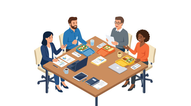 Business People Having Lunch Meeting