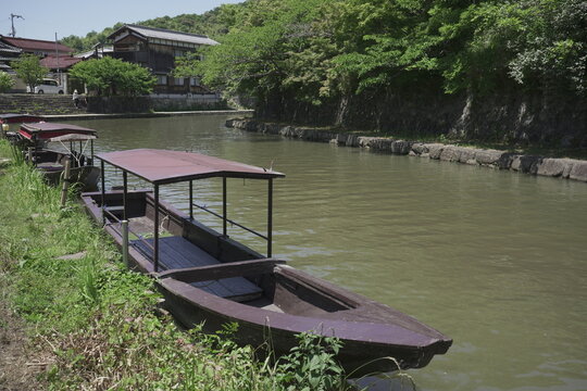 滋賀県近江八幡市の八幡堀の風景
