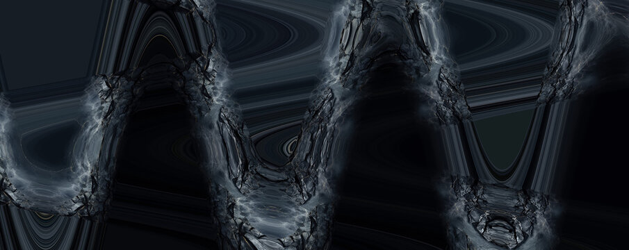 3d human spine with nerves and bones in dark background