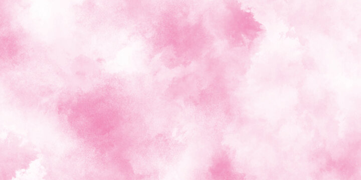 surreal light pink abstract sky cloud background, pink watercolor texture background with painted brush strokes, abstract background resembling cotton candy suitable for background.