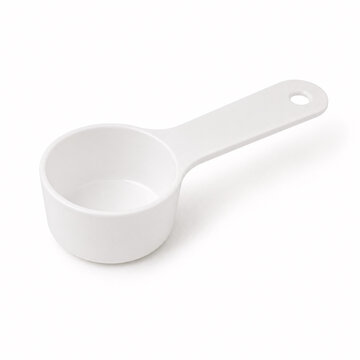 plastic spoon isolated on white