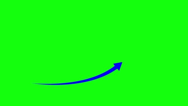 Arrow rising transparent channel. Abstract arrow growth chart of economy icon animated down to up arrow
