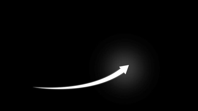 Abstract arrow growth chart of economy icon animated down to up arrow animation direction animation.