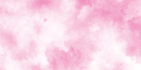 Fototapeta premium surreal light pink abstract sky cloud background, pink watercolor texture background with painted brush strokes, abstract background resembling cotton candy suitable for background.