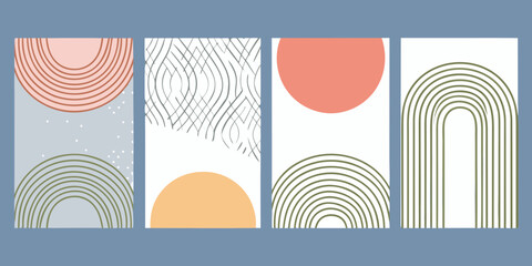Abstract line work and geometric shapes a vector illustration series © Amrita