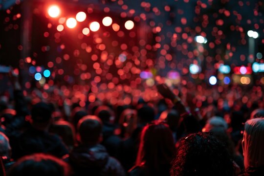 Football fans celebrating victory with confetti and bokeh lights