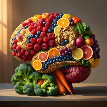 Salute mentale e del cervello, diete vegetariana di frutta e verdure