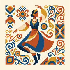Obraz premium Modern Diverse Women Lifestyle & Empowerment Flat Vector Illustration Collection