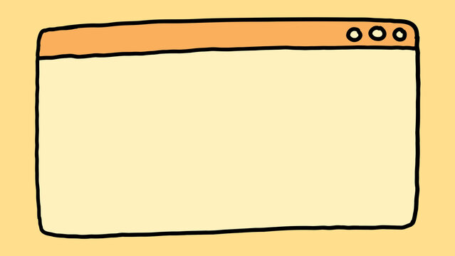 Cute Hand Drawn Doodle Browser Window Presentation Background