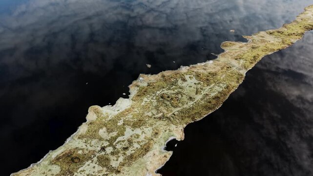 Lake Magadi kenya Sodaash Alkaline water salt lake Trona mineral deposits rift valley kenya . kenyan lake with Trona.