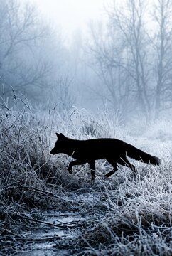 Generated ai The Silent Hunter Emerges From The Deep Fog