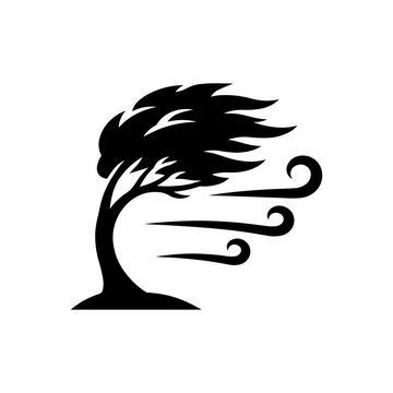 Powerful Wind Bending Tree Icon