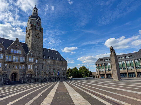 Market Square with Town Hall in Remscheid, North Rhine-Westphalia, Germany