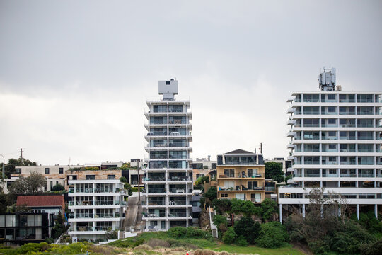 Modern Apartment Buildings Coastal Urban Landscape