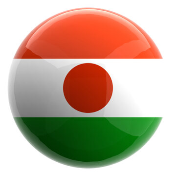 Niger flag 3d sphere