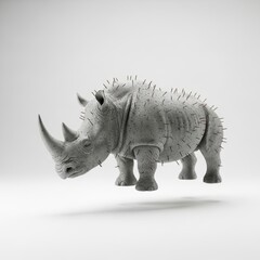 Fototapeta premium Detailed Rhino Illustration Isolated on Transparent Background
