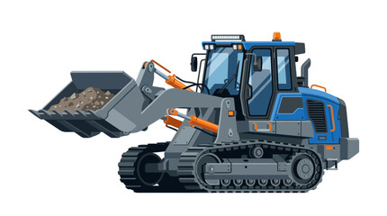 Blue Tracked Loader Heavy Construction Machinery © Bulan